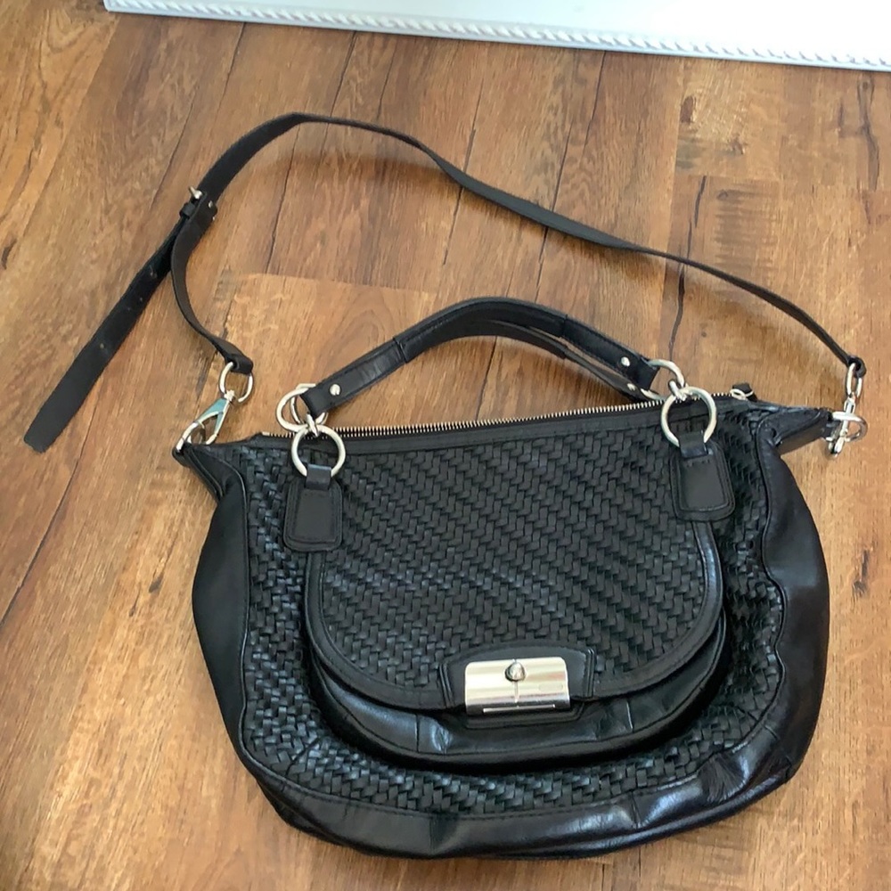 Coach Black Leather Satchel